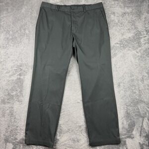 Nike Dri-FIT Victory Pants Mens 36x30 Black Golf Stretch Chino Flat Front Swoosh